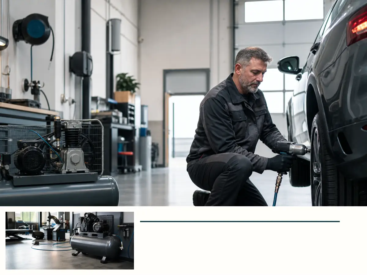 Praxisperspektive für Werkstattkompressor 400 V